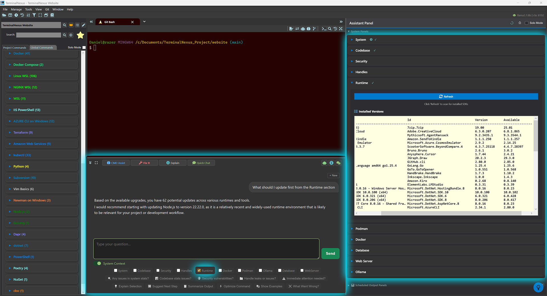 Runtime Detection Panel